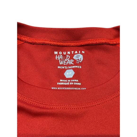 Mountain Hardwear Shirt Men's Small Short Sleeve Crew Neck Orange Lightweight - Picture 3 of 5